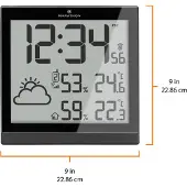 Marathon BA030016 Drahtlose Wetterstation mit 3 Fernssensoren - selbsteinstellende, selbstanpassende Atomzeit