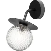 Nuura Außen-Wandleuchte Liila, Breite16 cm, schwarz/klar dimmbar, schwarz, Metall, Skandinavisch