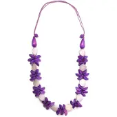Collezione alessandro Lange Kette "Edith" mit Holzperlen