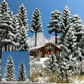 Busch 2 Schnee-Fichten, 90/120 mm