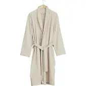Yumeko Bademantel Baumwolle S Beige - Eco, Bio & Fairtrade