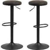 Actona 2er Set Finch Barhocker Stahl/Stoff