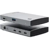 Alogic TB4H3TB, Thunderbolt 4, Thunderbolt 4, USB 3.2 Gen 2 (3.1 Gen 2) Type-A, 40000 Mbit/s, 60 Hz, 3840 x 2160, Schwarz, Grau
