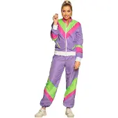Coppens 80er Jahre - Lila Retro Trainingsanzug