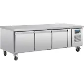 Polar Serie U 3-türiger GN-Kühltisch 317L