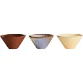 OYOY L300693, Schüssel-Set, Rund, Steingut, Terrakotta, Beige, Blau, Terrakotta, Persönlich, 110 mm