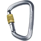 Singing Rock D Steel Connector Screw Snap Hook Golden,Silber