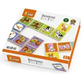 Viga Eitech GmbH 51306 Viga Toys-Domino-Bauernhoftiere, Multi Color