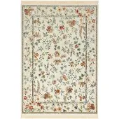 Nouristan Teppich "Orient Flowers", rechteckig, 5 mm Höhe, Kurzflor mit Fransen, Orient, Wohnzimmer, Schlafzimmer, Esszimmer