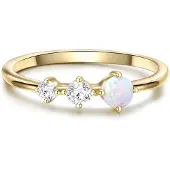 Glanzstücke Ring - Sterling Silber Ring Zirkonia - Gr. 48 - in Gold - für Damen