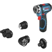 Bosch Akku-Bohrschrauber GSR 12V-35 FC, 2 x Akku GBA 12V 3.0Ah, 5 x Aufsätze in L-BOXX