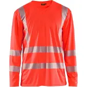 Blakläder T-Shirt langarm und V-Ausschnitt mit hoher Sichtbarkeit und UV-Schutz