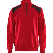 Blakläder Sweatshirt mit Trucker-Kragen, zweifarbig