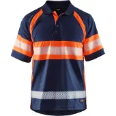 Blakläder High Vis Polo Shirt 3338 1051 in div. Farben, Farbe:marineblau/orange, Größe:M