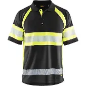 Blakläder High Vis Polo Shirt 3338 1051 in div. Farben, Farbe:schwarz/gelb, Größe:3XL