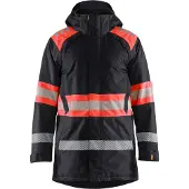 Blakläder High Vis Winterparka 4485, Farbe:Schwarz/High Vis Rot, Größe:S