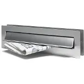 Bobi Eingebauter Briefkasten L330 Edelstahl