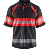 Blakläder High Vis Polo Shirt 3338 1051 in div. Farben, Farbe:schwarz/rot, Größe:4XL