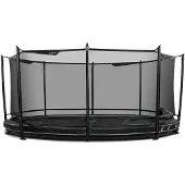 North Oval Bodentrampolin Legend 350x245 cm mit sicherheitsnetz