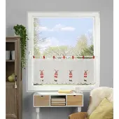 Home wohnideen Scheibengardine "RUDOLF" Gr. 1, rot, B:120cm H:45cm, Voile, Polyester, Gardinen, Scheibengardine, HxB: 45x120