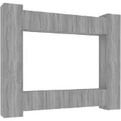 vidaXL 8-tlg. TV-Schrank-Set Grau Sonoma Holzwerkstoff