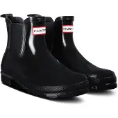 Hunter Gummistiefel Original Gloss Chelsea Damen Black-Schuhgröße 39