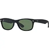 Ray-Ban - Sonnenbrille - New Wayfarer Matte Rubber Black G-15 Green - schwarz