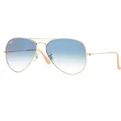 Ray-Ban RB 3025 AVIATOR LARGE METAL Unisex-Sonnenbrille Vollrand Pilot Metall-Gestell, gold