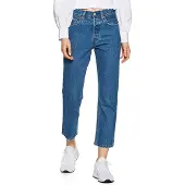 Levi's Damen Jeanshose 501 Crop High Rise, Straight Fit, Blau (Jazz Pop), W29/L3