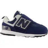 New Balance Unisex für Kinder. NW574V1 Sneakers 574 New marineblau (23), Wohnung, Klettverschluss, Lässig, Kinderbekleidung