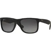 Ray-Ban - Polarisierte Lifestyle-Sonnenbrille &ndash; Justin Classic - Justin Classic Matte Rubber Black Light Grey - schwarz