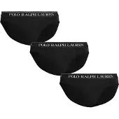 Ralph Lauren für Herren. 714835884002 Packung mit 3 schwarzen Slips (XL), Heimtextilien, Baumwolle