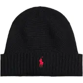 Ralph Lauren für Herren. 710886137001 Merinomütze schwarz (OSFA), Lässig, Wolle