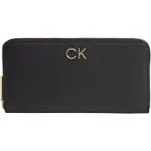 Calvin Klein Damenbrieftasche Schwarz: Portemonnaie mit Kartenfächern & Reißverschluss