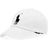 Ralph Lauren Unisex. 710673584003 Mütze mit Visor Logo weiß (OSFA), Lässig, Baumwolle