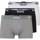 BOSS Eng anliegende Boxershorts aus Stretch-Baumwolle mit kurzem Bein und fortlaufenden Logos Grösse L