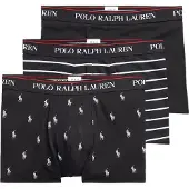 Ralph Lauren für Herren. 714830299009 3er Pack Classic Trunk Boxershorts schwarz (S), Heimtextilien, Baumwolle
