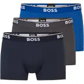 BOSS Eng anliegende Boxershorts aus Stretch-Baumwolle mit kurzem Bein und fortlaufenden Logos Grösse L