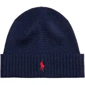 Ralph Lauren für Herren. 710886137002 Mütze aus Merino, marineblau (OSFA), Lässig, Wolle