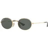 Ray-Ban RB3547N Unisex-Sonnenbrille Vollrand Oval Metall-Gestell, Gold