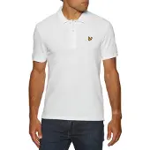 Lyle & Scott Einfarbiges Poloshirt in Weiß