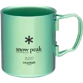 Snow Peak - Titanium Double Wall Cup - Tasse Gr 450 ml grün