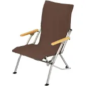 Snow Peak Campingstuhl Low Beach Chair Brown