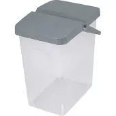 BranQ Behälter Waschpulver Futterbehalter Unibox mit Deckel Aufbewahrungsbox Box Grau 10 Liter