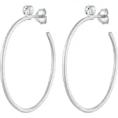 Elli Ohrringe Creolen Stecker Kristalle Klassisch 925 Silber Elli Premium Silber
