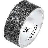 KUZZOI Ring Herren Bandring Organic Struktur 925 Silber Kuzzoi Silber