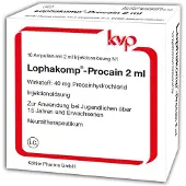Unilipon Lophakomp Procain 2 ml Injektionslösung 20x2