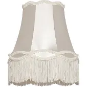 QAZQA Stofflampenschirm creme 30 cm - Oma