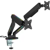 Deltaco Monitorhalt. m. Federung f. 2 Mon. RGB schwarz
