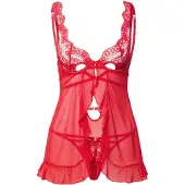 Hunkemoller Babydoll Seraphina Rot
